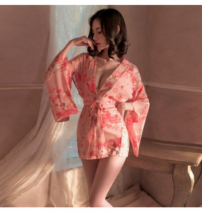 FEE ET MOI - Japanese Sakura Print Kimono (Pink)